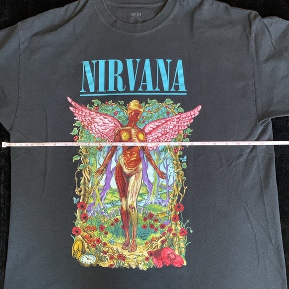 Nirvana Black In Utero Graphic Short Sleeve T-Shirt Adult Size XL - Picture 5 of 6